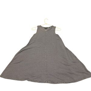 Toad and Co Womens Daisy Rib Sleeveless Striped Midi Dress Pockets S Outdoors